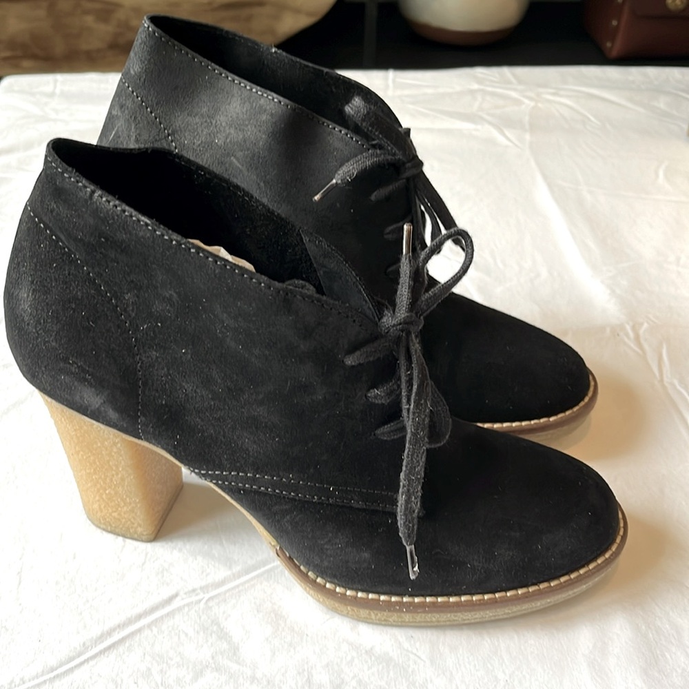 J.Crew Worn Once MaCalister High Heel Boots- Black Suede- Size 9